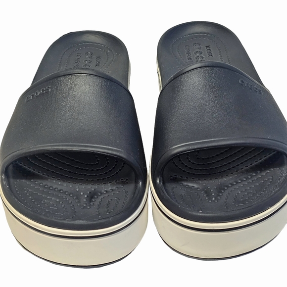 Crocs Crocband Iconic Comfort Chunky Platform Slides Sandal Women's 11/ Men's 9 - Picture 10 of 13